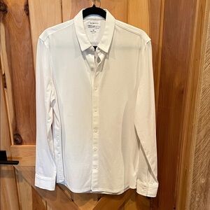 Kenneth Cole Men's White Casual Button Down Shirt